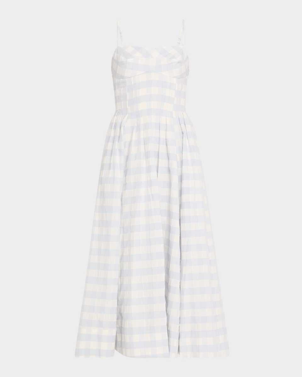 Kittiya Check A-Line Midi Dress